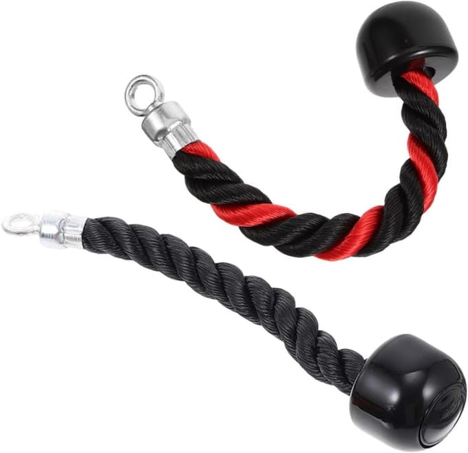 Fitness Touw - Kracht Kabel Accessoire - Triceps Training - Versterkte Eindblokken - 33cm Lengte - Multi