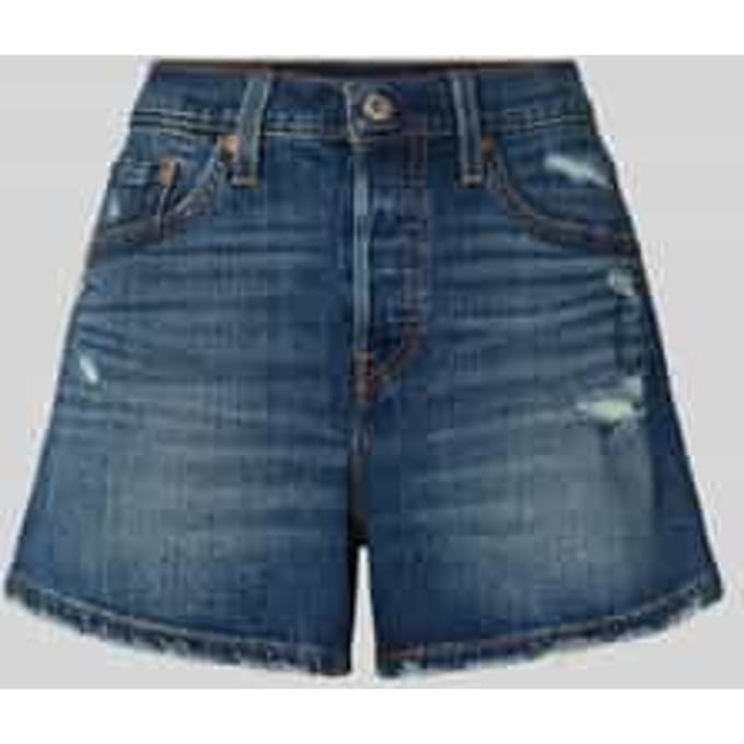 regular fit korte jeans van katoenmix