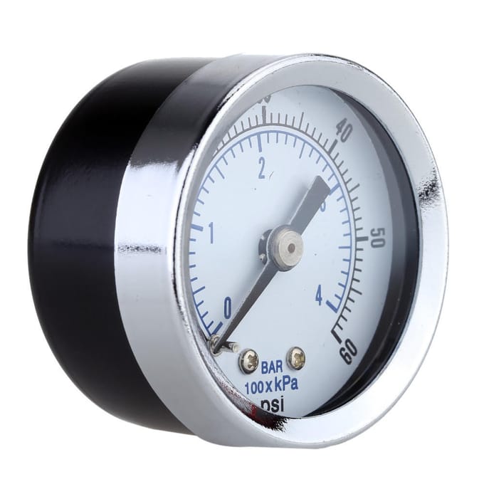 1 8 BSPT Luchtcompressor Hydraulische Manometer 0 60 PSI Achtermontage 40mm Wijzerplaat