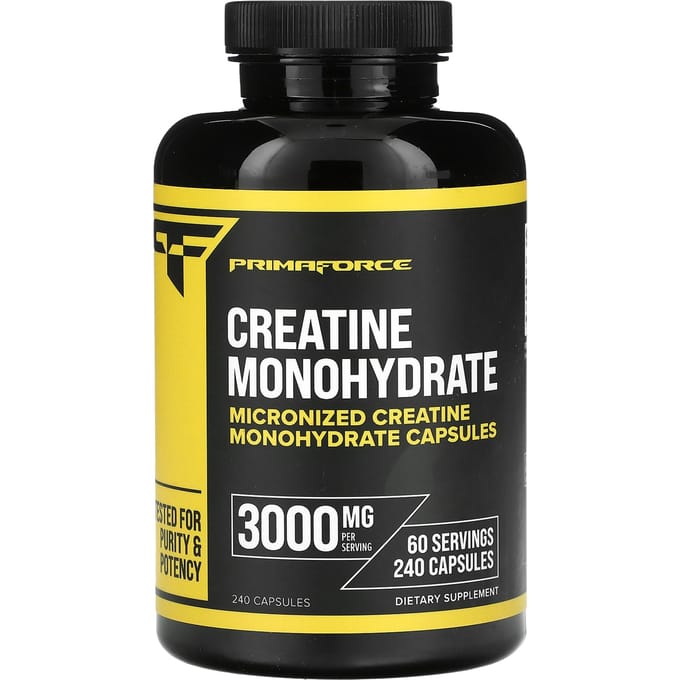 Primaforce, creatine monohydraat, 3.000 mg, 240 capsules (750 mg per capsule)