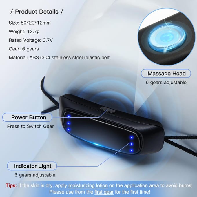 Slimme anti-snurk apparaat EMS Pulse Snoring Stop Effectieve oplossing Snurken Slaaphulp Draagbare geluidsreductie Spierstimulator XLARGE