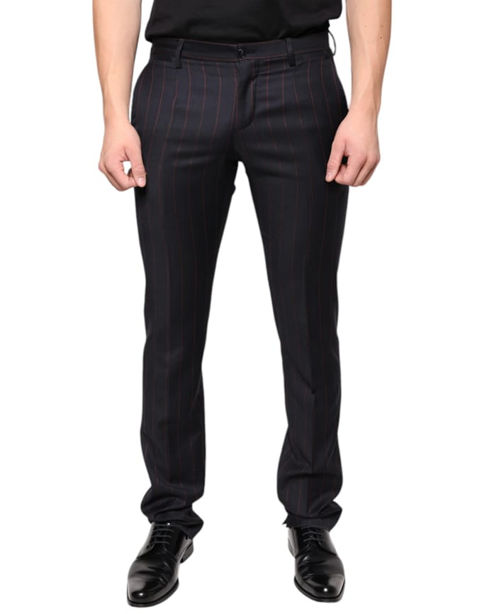 Klassiek Pasvorm Pinstripe Broek