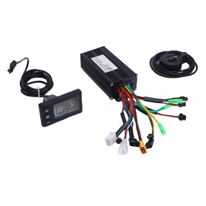 Elektrische Fiets Controller Kit 36V 48V 26A 3 Modes Controller met 130X Duimgashendel S869 Kleur black