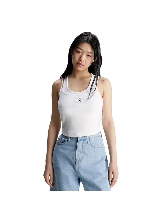 Luxe geribbelde top voor dames van Calvin Klein
