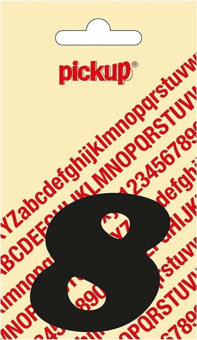 Pickup plakcijfer CooperBlack 60 mm - zwart 8