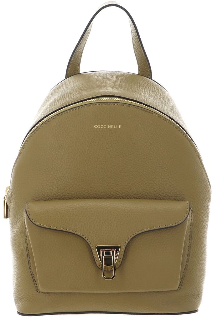 COCCINELLE Leren vrijetijdsrugzak Beat Generatio Backpack Seagrass kaki