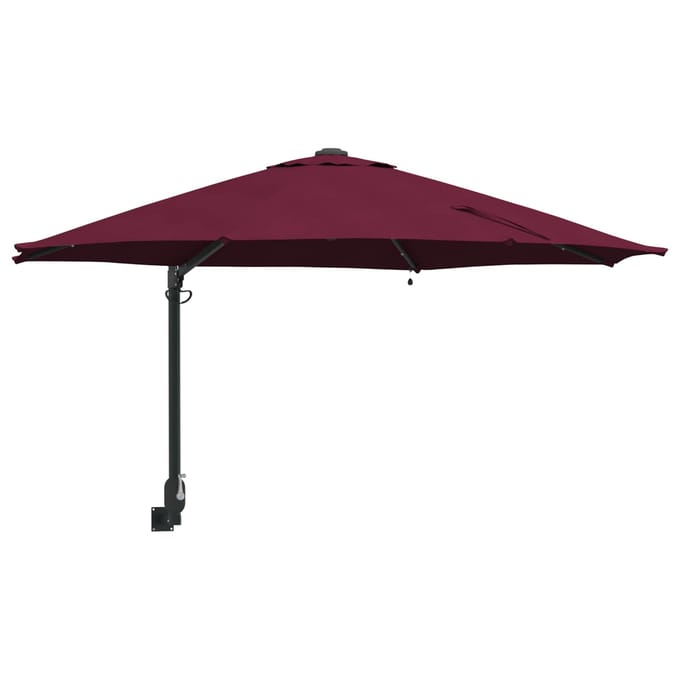 vidaXL - Tuinparasol - 248 - x - 248 - x - 148 - cm - Polyester - en - Staal - Bordeaux - Rood
