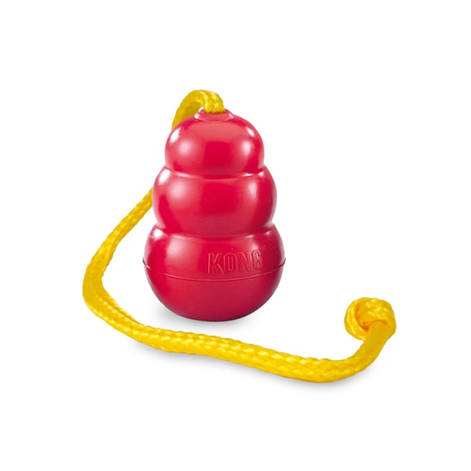 Kong classic met touw rood / geel large