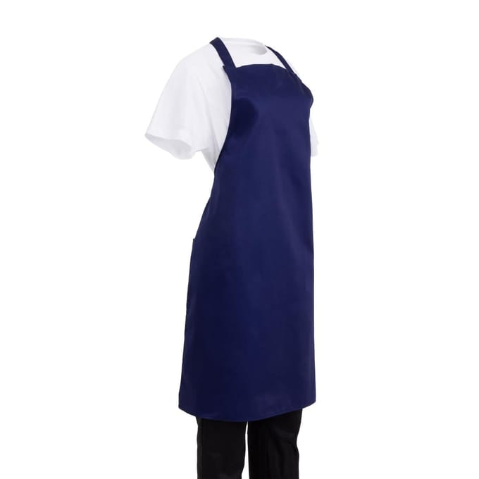 Whites halterschort marineblauw