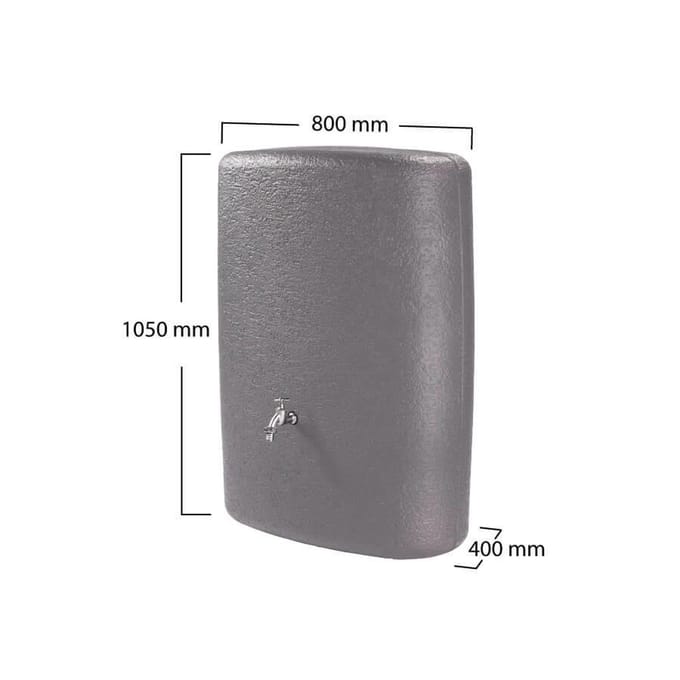 GARANTIA TERRANOVA wandtank 275 liter grafietgrijs
