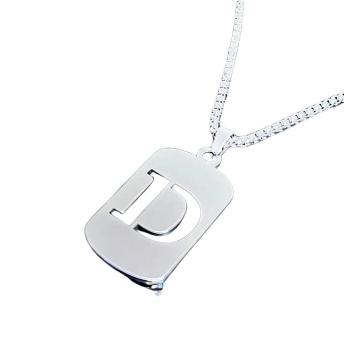 Nivard Ketting - Heren - Staal - Nep zilver - Met Hanger - D
