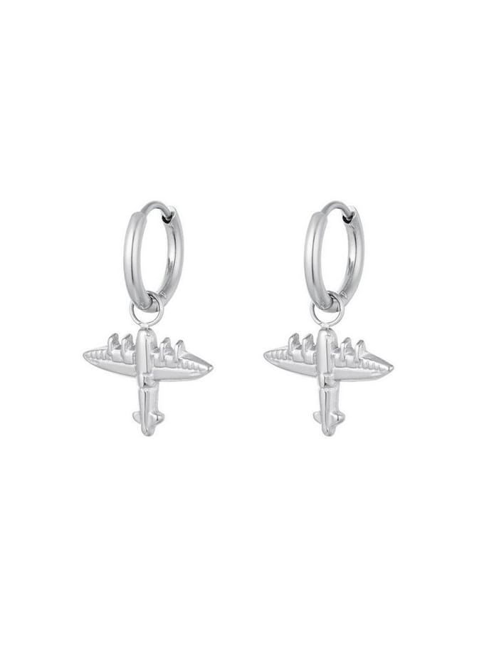 Oorbellen Vliegtuig - Stainless Steel
