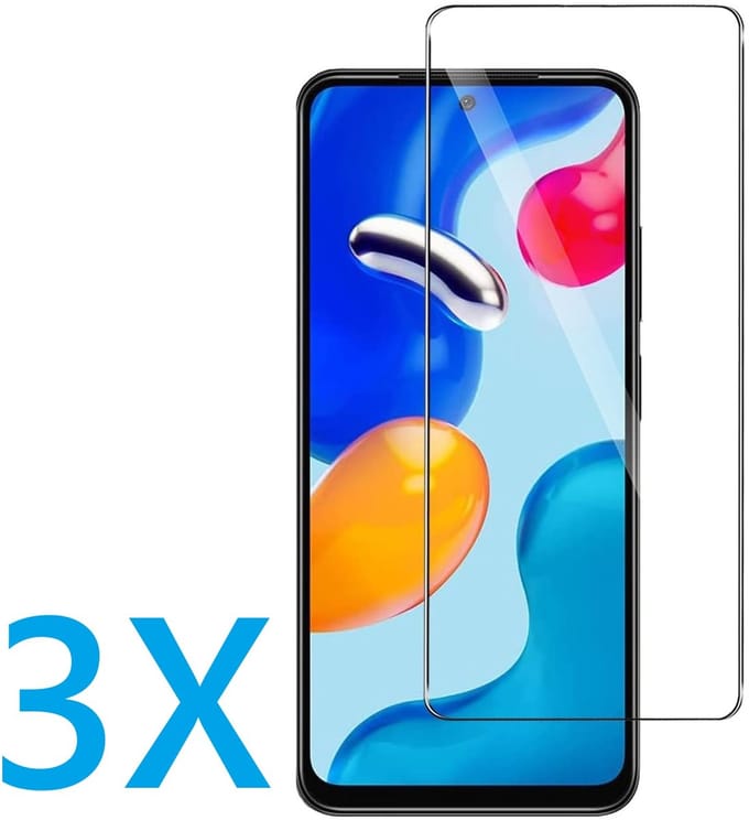 Glasplaatje Geschikt voor: Xiaomi Redmi Note 11 - 3x Screenprotector - screen protector - glas - bescherm - beschermglas