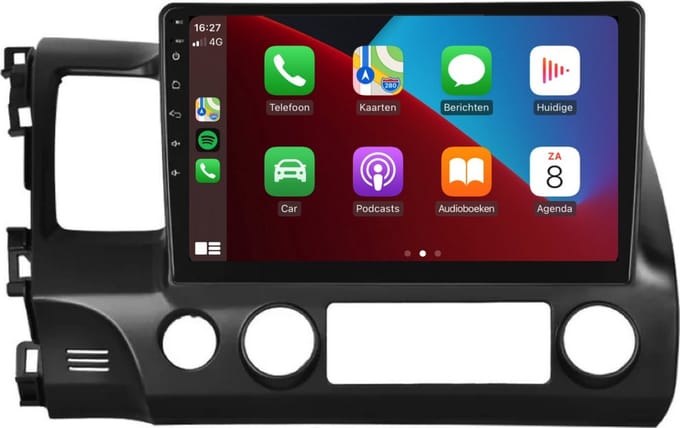 Carplay autoradio voor Honda Civic | 2003 t/m 2013 | Android 11 | Draadloos Apple Carplay & Android Auto | 1GB + 32GB | 4-Core processor | Denago | 2025 model | 2003 2003 2004 2005 2006 2007 2008 2009 2010 2011 2012 2013 | Bluetooth & Wifi