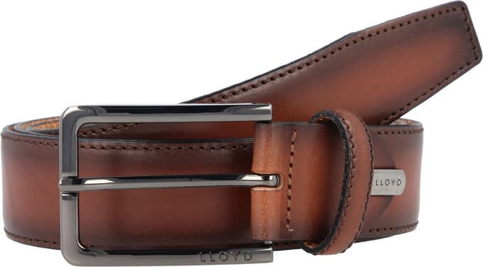 LLOYD Leren Riem Men's Leather Belt W90 Whisky Bruine