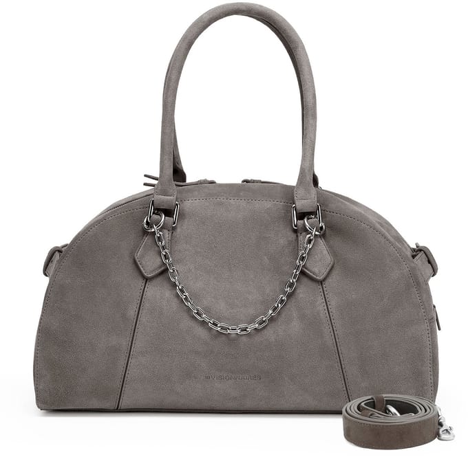 LES VISIONNAIRES Odette Cozy Chain Schoudertas Leder 38 cm - Dames - dimgrey