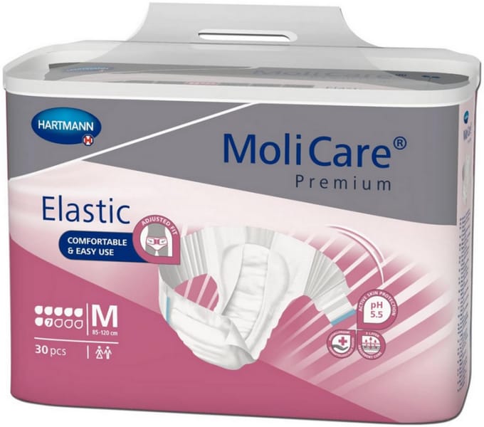 Molicare Premium Slip Elastic 7 gouttes Medium - 1 paquet de 30 protections