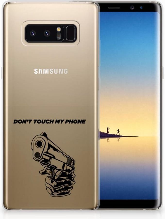 Samsung Galaxy Note 8 Silicone-hoesje Gun Don't Touch My Phone