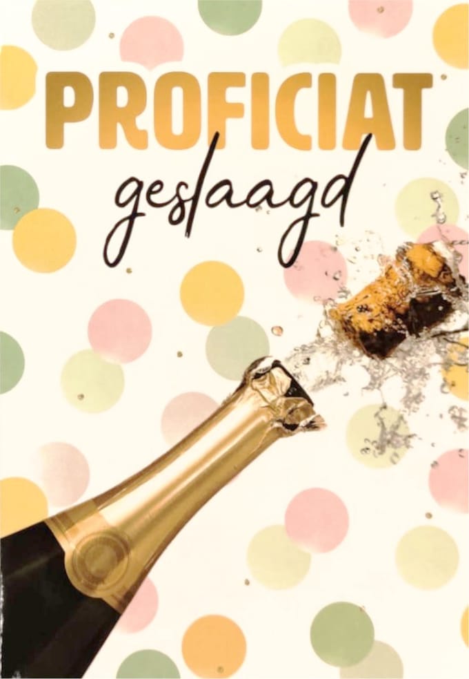 Kaart - Proficiat Geslaagd - Met Envelop - Per Stuk