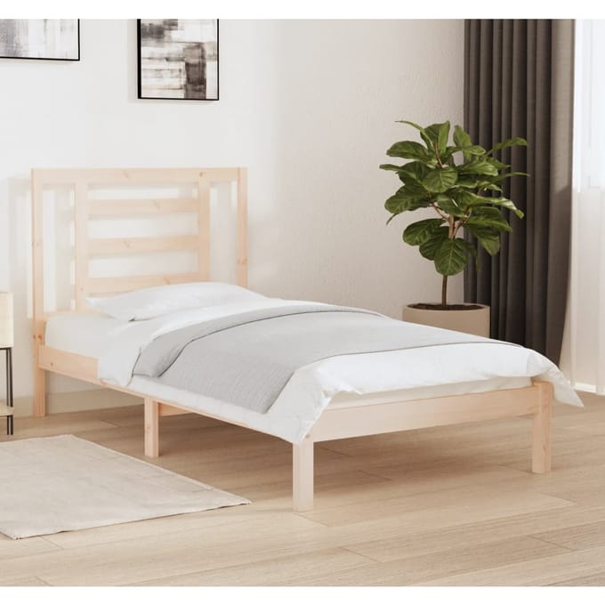 vidaXL - Bedframe - zonder - matras - massief - grenenhout - 90x190 - cm