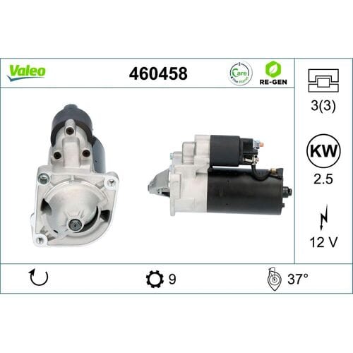 Startmotor / Starter VALEO RE-GEN REMANUFACTURED VALEO 460458