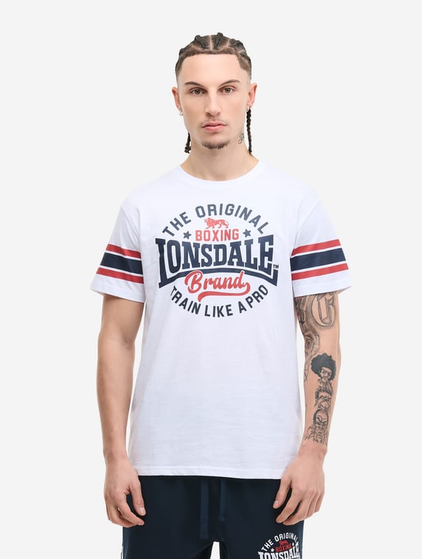 Lonsdale London BARTON Heren T-shirt - wit - 3XL