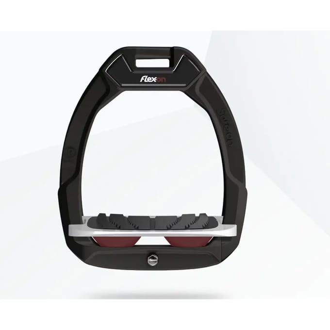 Verstelbare veiligheidsstijgbeugels Grip Zwart/Grijs/Bordeaux Flex-On Safe-On