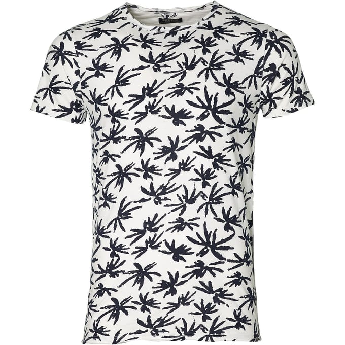 Dstrezzed T-shirt Print Palbomen Wit  M
