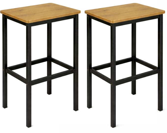 BEGRYF Barkrukken - 2 stuks - eikenlook zwart - 40x30x65 cm