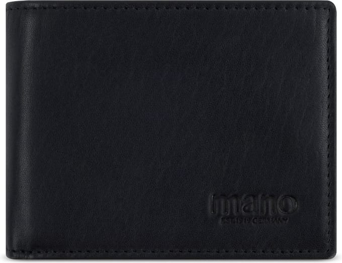 mano Don Andrea Portemonnee RFID-bescherming Leer 9.5 cm - Jongens - Horizontaal - schwarz