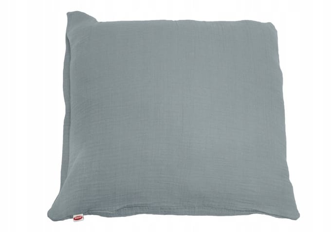 Donzige Kussensloop Muslin Donkergrijs 40x40cm met Rits