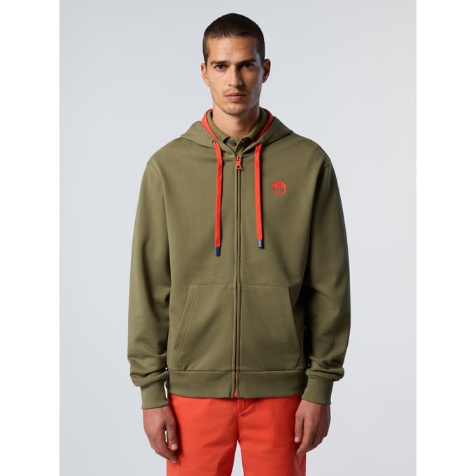 North Sails Hoodie Volledige ritssluiting met logopatch