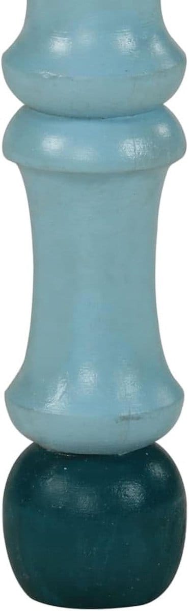 Salontafel handgeschilderd massief mango hout turquoise