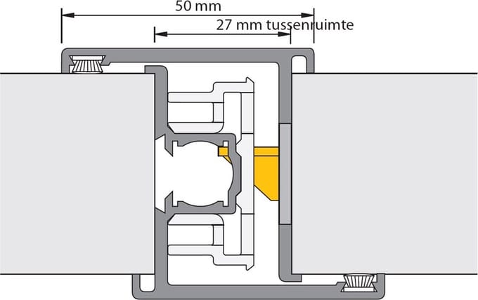 Alprokon Prefab Deurnaald P2 Deurdikte 40mm - 220cm - Blind