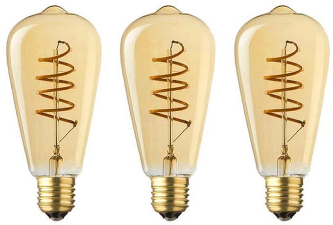 Lybardo - E27 LED Lamp - 3-pack - 3 staps Dimbaar - 4W - 2500K Warmwit Licht