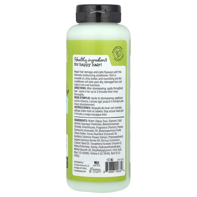 Sauce Beauty, Deep Moisture Conditioner, Guacamole Whip, 10.5 fl oz (310 ml) yellow