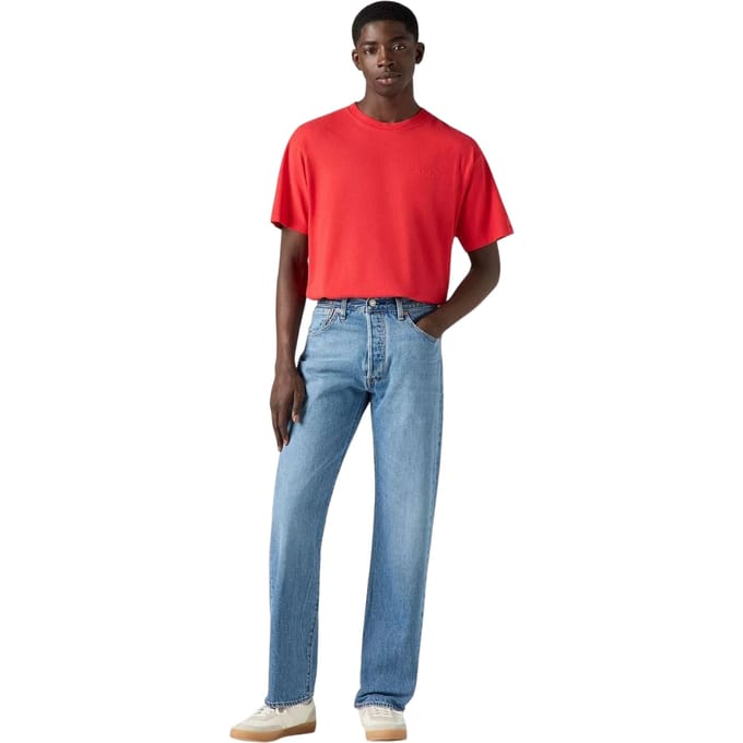 Levis Heren 501 93 Rechte Jeans (Blauw)