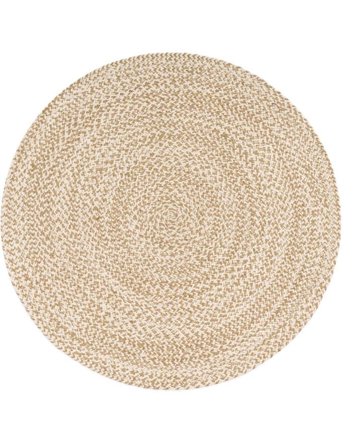 Jutekleed Vibora beige 80 cm rond