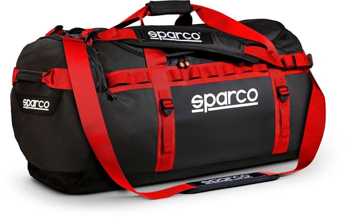 Sparco Borsa Dakar-L Duffle Bag Tas - Zwart/Rood — Maat Onesize