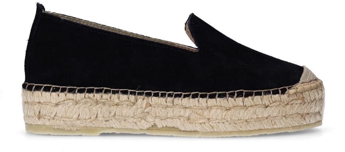 Sacha - Dames - Zwarte suède espadrilles - Maat 40