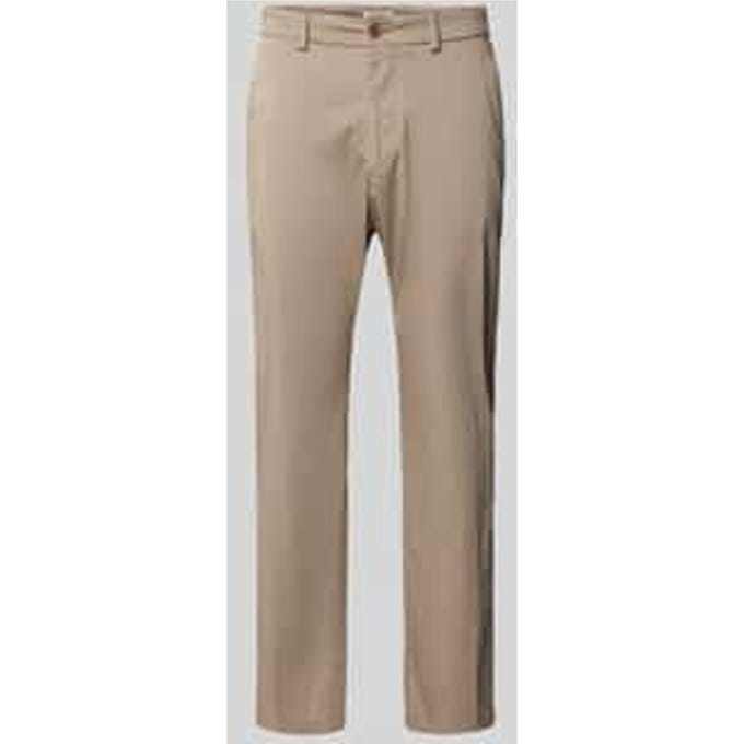 Straight fit stoffen broek met steekzakken model 'Ajend'