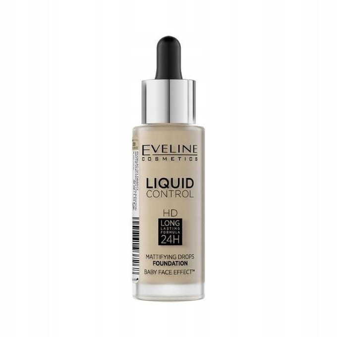 Eveline Cosmetics Liquid Control Foundation With Dropper 015 Light 32ml.
