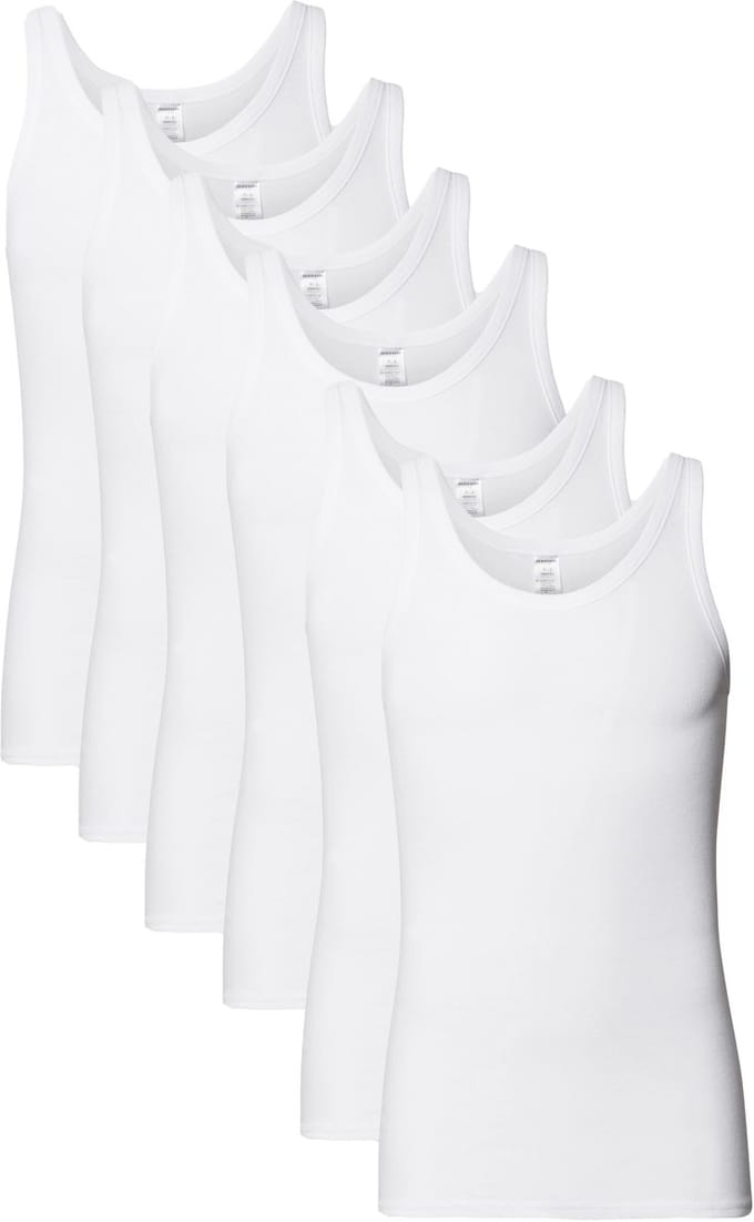 Schiesser Hemden cotton essentials 6-pack wit