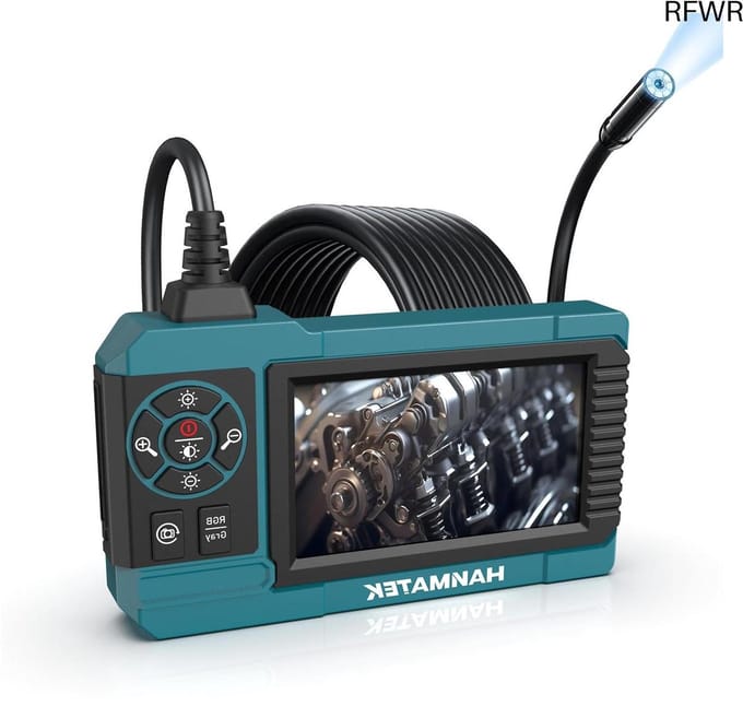 RFWR® Industriële endoscoop met 4,3 inch TFT-scherm en 5 meter flexibele kabel