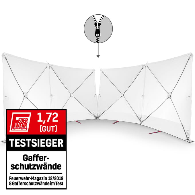VarioScreen-afschermwand 4*180*180 middendoor deelbaar Wit