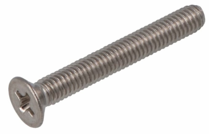 Metaalschroef RVS A2 M4x25 platkop per zak a 10 stuks- pk - kruiskop