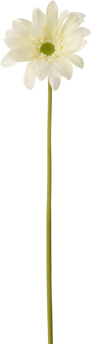 J-Line gerbera Echt Gevoel - kunststof - wit - 6 stuks