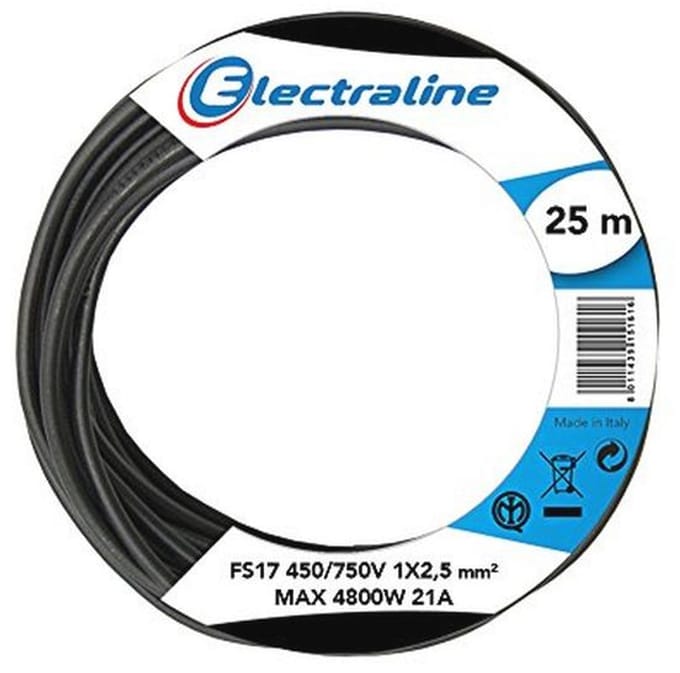 Aderleiding FS17 1 x 2,5 mm² zwart - 25 m