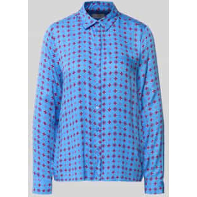 Regular fit overhemdblouse van pure viscose