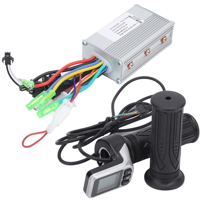 36V48V 350W Borstelloze Controller en 124DX LCD Draaigas Set voor Elektrische Scooter black